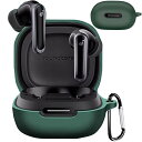 BOOLINN Anker Soundcore P40iケース 対応 アンカー p40液状シリコン p40i ケース キズ防止 耐衝撃 装着充電可能 防水 防塵 紛失防止 カラビナ付きsoundcore p40i ケース(グリーン)