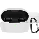 BOOLINN Bose QuietComfort Earbuds ケース(2024年発売モデル) 対応 bose quietcomfort earbuds 液状シリコン bose earbuds ケース キズ防止 耐衝撃 装着充電可能 防水 防塵 紛失防止 カラビナ付き bose quietcomfort earbuds iiケース(ホワイト)