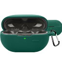 BOOLINN SOUNDPEATS CC/SoundPeats PearlClip ケース 対応 SOUNDPEATS CC/SoundPeats PearlClip キズ防止 耐衝撃 装着充電可能 防水 防塵 紛失防止 カラビナ付き SOUNDPEATS CC/SoundPeats PearlClip カバー(グリーン)