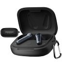 【CIOODDW 】earfun air pro 4 ケース 対応 earfun air pro 4 液状シリコン イヤーファンエアプロ4 ケース 全面保護 装着充電可能 落下防止 キズ防止 耐衝撃 防塵 防水 軽量 収納 カラビナ付き(ブラック)