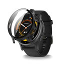 【送料無料】For ガーミン Garmin Venu 3S 対応 ケース 保護カバー 保護フィルム 一体型 KONXISA PC+強化ガラスフ 一体型 保護 カバー フィルム 軽量 薄型 装着簡単 高透過率 擦り傷防止 防衝撃 衝撃吸収 汗を防止 防塵(ブラック)