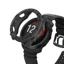 【送料無料】For POLAR (ポラール) ヴァンテージ M3(Polar Vantage M3) 用 ケース カバー【KONXISA】スマートウォッチ ケース 保護 カバー シリコン素材 軽量 薄型 装着簡単 擦り傷防止 衝撃吸収 装着充電可能(ブラック)