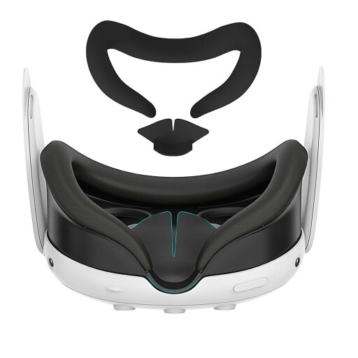 For Meta Quest 3S 用 シリコンマスク KONXISA 柔らかいシリコン素材 光漏れ防止 防汚 防汗 洗える Meta Quest 3S VR アクセサリー (ブラック) For Meta Quest 3S 用 シリコンマスク KONXISA 柔らかいシリコン素材 光漏れ防止 防汚 防汗 洗える Meta Quest 3S VR アクセサリー (ブラック)