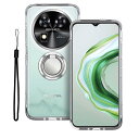 【KONXISA】For OUKITEL C37 ケース カバー UKITEL C37 用 TPU 軽薄型 スマホケース(リングブラケット) バンパーカバー レンズ保護 耐久性 耐衝撃 全面保護カバー 携帯カバー 傷つけ防止 黄ばみ防止 指紋防止 スマホケース(クリア)