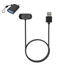 Amazfit Active Edge/Active/bip5 unity/bip 5/GTR mini/GTS4 mini/bip3 Pro/bip3/bip U/GTS2/GTS2 mini/GTS 2e/GTR 2e スマートウォッチ 充電ケーブル 充電器 + USB to Type-Cアダプター(1枚)【KONXISA】USB充電 1M マグネット充電コード 高耐久(1本/ブラック)