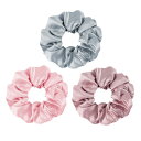 LULUSILK シュシュ シルク おしゃれ 大人 シルクヘアゴム 髪ゴム 22匁 シュシュ セット 3個 女の子 入学式 通学 通勤 髪飾り 静電気防止 髪に...