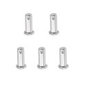 ChasCoCo 単穴クレビスピン 5個 8mm x 20mm フラットヘッド 亜鉛めっき固体鋼 リンクヒンジピン 304ステンレス鋼 ファスナーピン 金属デバ...