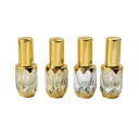 BRMM MIA 香水アトマイザー 10ml 4個セット ガラスボトル 香水瓶 詰替用瓶 毎日の持ち運び 香水スプレーボトル 旅行用品 旅行携帯便利 (Gold Round)