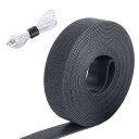 【送料無料】Neyiem ケーブルバンド マジック 結束バンド 黒 幅25mm×長さ5M 幅広 ケーブルバンド まとめる ストラップ 結束バンド ケーブルバンド...
