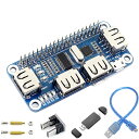 Youmile4ポートUSBハブHATUSB拡張ボードモジュールUSB2.01.1オンボードUSBからUART、マイクロUSBコネクタ付きカードリーダーさまざまなバージョンのRaspberryPi用USBケーブル