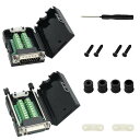 Youmile 2個 DB15 D-SUBコネクタ15ピンオスおよびメス2列ターミナルアダプタブレークアウトPCBボード、DIY用スロット付きドライバー+ワイヤーカバー