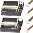 Youmile 2個 IDEアダプタCF-IDEアダプタ コンパクトフラッシュCFカード-3.5メス40ピンIDEハード拡張ボード IDE大4ピン-小4ピン電源ケーブル付き ノートパソコン用 産業機器用