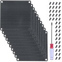 Xiatiaosann 120mm x 120mm ファンダストフィルター、120mm PVC ブラック PC クーラー防塵ケースカバー コンピューターメッシュ、コンピュータークーラーファン用ファン防塵ケースカバー、ブラック、ネジ付き、ドライバー (10 個)
