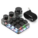 SIKAI CASE 新型番 プログラマブルキーボード 片手キーボード【有線接続のみ支持 Bluetooth非対応 レイヤーなし】メカニカルキーボード 9キー【RGB付き ノブ3個 18キャラクタ 6連打 delay機能】左手ゲーミングキーボード プログラマブルキーボード カスタム可能なキー 片