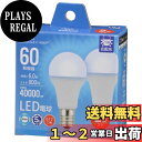 【送料無料】オーム(OHM) 電機 LED電球小形 E17 60形相当/60W相当 昼光色 密閉器具対応 断熱材施工器具対応 ミニクリプトン形 2個入 LDA6D-G-E17 AG62P 06-5550
