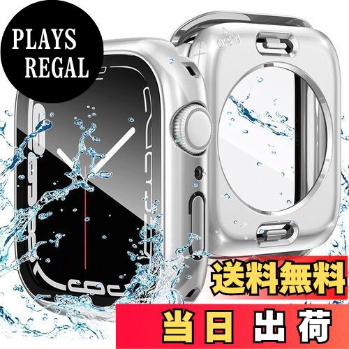 【送料無料】【3 in 1防水設計】Jazolmky 2024 モテル アップルウォッチ液晶保護フィルム 防水ケース 対応 Apple Watch Series 9/8/7 41mm 用 360°保護 ケース 防水防塵ケース PCフレーム 一体型 カバー 耐衝撃 指紋防止 高透光率 高タッチ感度 軽量 衝撃吸収 (シルバー, 41