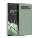 【送料無料】kwmobile スマホケース Google Pixel 6a対応 ケース - 耐衝撃 滑り止め ソフト TPU シリコン - グリーングレー