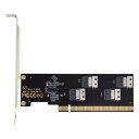 Cablecc スリムラインフォー SFF-8654 4X 4 NVME to PCIE Express 3.0 4.0 RAID カード VROC Raid0 ハイパーアダプター