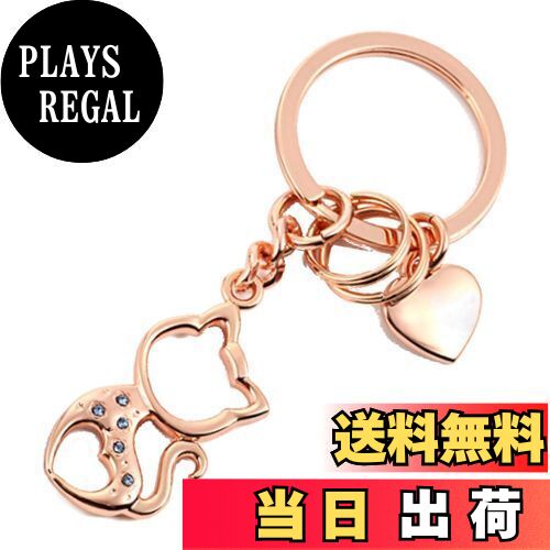 【送料無料】[fogman] 猫 キーホルダー キーリング おしゃれ かわいい レディース ステンレス製 (ピン..