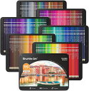 【送料無料】Shuttle Art 色鉛筆 180色 油性色鉛筆 カラーペンセット 大人の塗り絵 メタリック色 鉛筆削り イラスト デザイン デッサン 落書き 缶入 収納便利 おしゃれ 子供用 初心者 アーティスト 入園・入学お祝い プレゼント