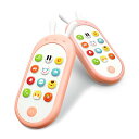 Richgvスマートフォン 電子玩具電話6カ月~36カ月 赤ちゃん 幼児 子ども 幼児 おもちゃ 知育玩具 知育 学習 英語 外国語 指遊び ピンク