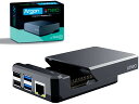 GeeekPi Raspberry Pi 4ケースArgon NEOブラックアルミニウム合金スライド式磁気トップヒートシンク付きRaspberry Pi 4 Bケースエンクロージャ