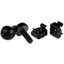 スターテック(StarTech.com) StarTech.com ラックマウント金具セット/10-32 ケージナット & ボルト/50組入りパック/サーバーラック用クリップナット/ブラック CABSCREW1032