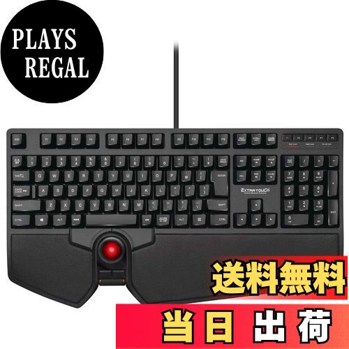 【送料無料】エレコム トラックボール付キーボード 有線 プレミアムメンブレン キー割り当て ハードウ..