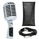 【333 Products】ダイナミックマイク ガイコツ型 シルバー 収納袋 5mキャノン(XLR)ケーブル付き
