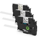【送料無料】Suminey ラベル ブラザー ピータッチ キューブ ラミネート テープ 12mm と互換 透明地黒文字・白文字・金文字 TZe-131 TZe-...