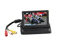BANGWEIER 4.3インチ TFT液晶モニター 2系統の映像入力 解像度480×272 折りたたみベース 車載モニター