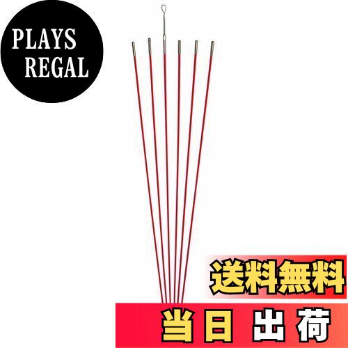 【送料無料】デンサン ジョイント釣り名人Jr. φ5mm× 1.0m オレンジ 6本 ケーブル索引具 JF-5030