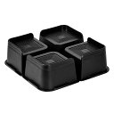 【送料無料】Uping 高さ調整 継ぎ脚 かさ上げ 家具脚 テーブル脚 机 4点セット ベッド 高さをあげる 脚 こたつ テーブル ソファー デスク 高さ調節 座椅子 足 継ぎ足し 高さをあげる 便利グッズ 高さ約7.5cm ブラック(L型の脚・足がない家具も使用可)