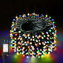 【送料無料】cshare LEDイルミネーションライト ストレート 20M 200球 LEDストリングライト 屋外 防水 8点灯パターン 記憶メモリー付き タイマー機能 複数連結可 キャンプ用 ガーランドライト ハロウィン装飾 フェアリーライト クリスマス/ハロウィン/パーティー/新年/祝日/