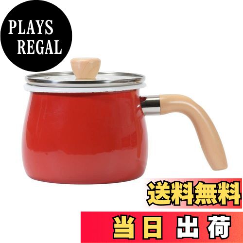 【送料無料】ベストコ 鍋 マルチポット 2.0L IH オール熱源対応 ホーロー ガラス蓋付 レッド NQ-0121 グロッシー