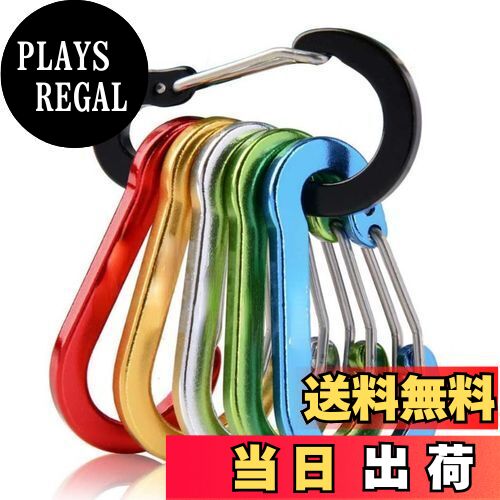 【送料無料】XSAJU カラビナ 小型 Dリング 自動ロック 6個セット アルミ製 アウトドア用品 登山用品 キ..