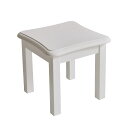 【送料無料】Aibiju スツール木製 ミニテーブル 低い 踏み台 小さい 椅子 29x29x27cm 腰掛け 花台 天然木 無垢木材 ウッドスツール ミニスツール 足置き 耐荷重150kg 白い JPRF-1498