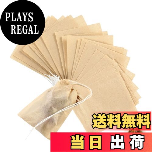 【送料無料】YFFSFDC お茶バッグ 巾着付き使い捨て空の袋フィルター濾紙 ティーバッグ 強力な浸透 天然 ルースリーフお茶&コーヒー用 7cm*9cm(20...