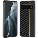 Miimall Google Pixel 6 Pro 専用 炭素繊維 ケース グーグル ピクセル6 Pro カバー 擦り傷防止 PC材料 ぴったり対応 擦り傷防止 軽量 防衝撃 保護ケース グーグル ピクセル6 Pro Google Pixel 6 Pro 保護カバー(イエロー)