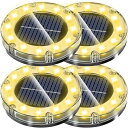 【送料無料】NFESOLAR LEDガーデンライト ソーラーライト 防水 光センサー おしゃれ 屋外 庭 ライトアップ 外構 エントランス 置き型 埋め込み式 (4個セット)