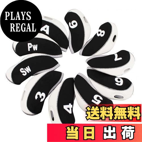 【送料無料】【TSUCIA】アイアンカバー ゴルフ 番手付 ヘッドカバー 10枚セット (ホワイト)