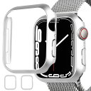 【送料無料】Miimall【2枚ケース】Apple Watch Series 8 2022/7 2021 41mm専用 クリアケース 2枚入り アップルウォッチ8 カバー 擦り傷防止 PC材料 軽量 防衝撃 アップルウォッチ7 41mm 保護ケース(2枚シルバー|41mm)