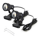 【送料無料】okalumi LEDクリップライト 防水 電球色 9W スポットライト 屋外 照明 店舗用 延長コード3m 防雨 看板照明 屋外 屋内兼用 店頭看板 作業用ライト 器具 ピッコロライト 六角レンチ付き 【2個セット】