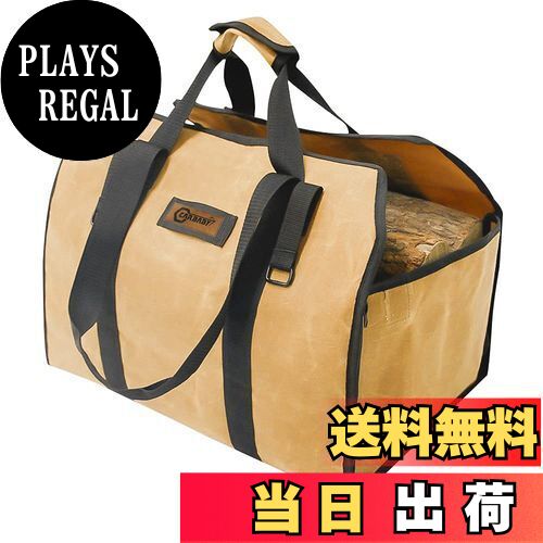 【送料無料】CARBABY 薪バッグ 2way使用 ログキャリー 薪ケース 持ち運び用 ハンドル付き ストーブアク..