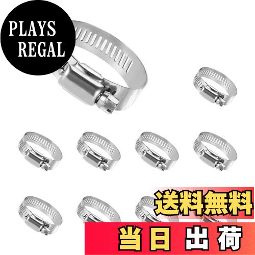 【送料無料】YFFSFDC ホースバンド ホースクランプ 10個入り ステンレス鋼 調整可能 配管用燃料ラインクランプ、 自動車および機械用途 (8-12mm)