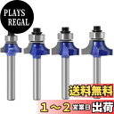 【送料無料】Bestgle 4本入トリマービット 6.35mm軸 丸面ビット 2刃切断ルータービットベアリングビット面取りカッター切削工具 CNC彫刻機&フライ...