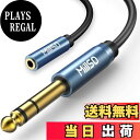 【送料無料】MillSO 6.35mm 3.5mm変換 3m ステレオミニプラグ(メス)⇒ステレオ標準プラグ(オス)TRS 6.35mmフォンプラグ アンプヘッドホン変換ケーブル 標準プラグ ミニプラグ 変換 金メッキ(300CM)