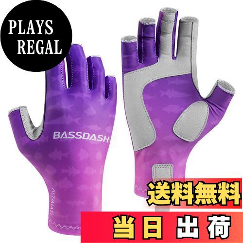 【送料無料】Bassdash(バスダッシュ) 釣り グローブ レディース UPF 50+ UVカット 釣り手袋 日焼け防止 速乾 3/4フィンガー フィッシンググローブ