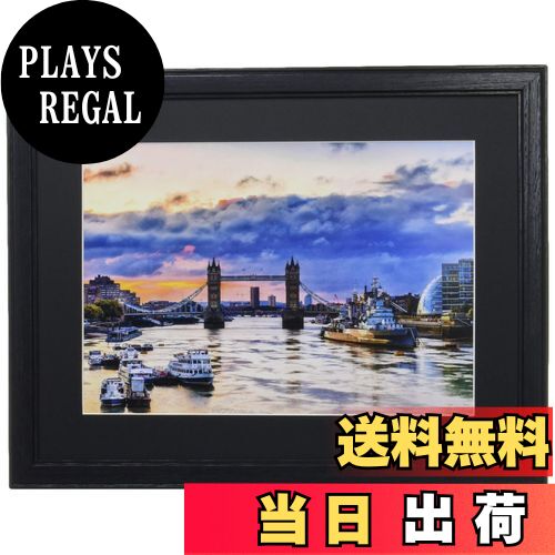 Kenko 額縁 コスモス A4 木製 前面ガラス板使用 ブラック MCM-A4-BK