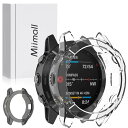 【送料無料】Miimall 【2枚入り】Garmin(ガーミン) Fenix 6X/6X Pro/Fenix 6X Sapphire 専用ケース Garmin Fenix 6X カバー ソフト TPU材質 ぴったり対応 擦り傷防止 軽量 防衝撃 Fenix 6X Pro 保護ケース バンパー(ブラック+クリア)